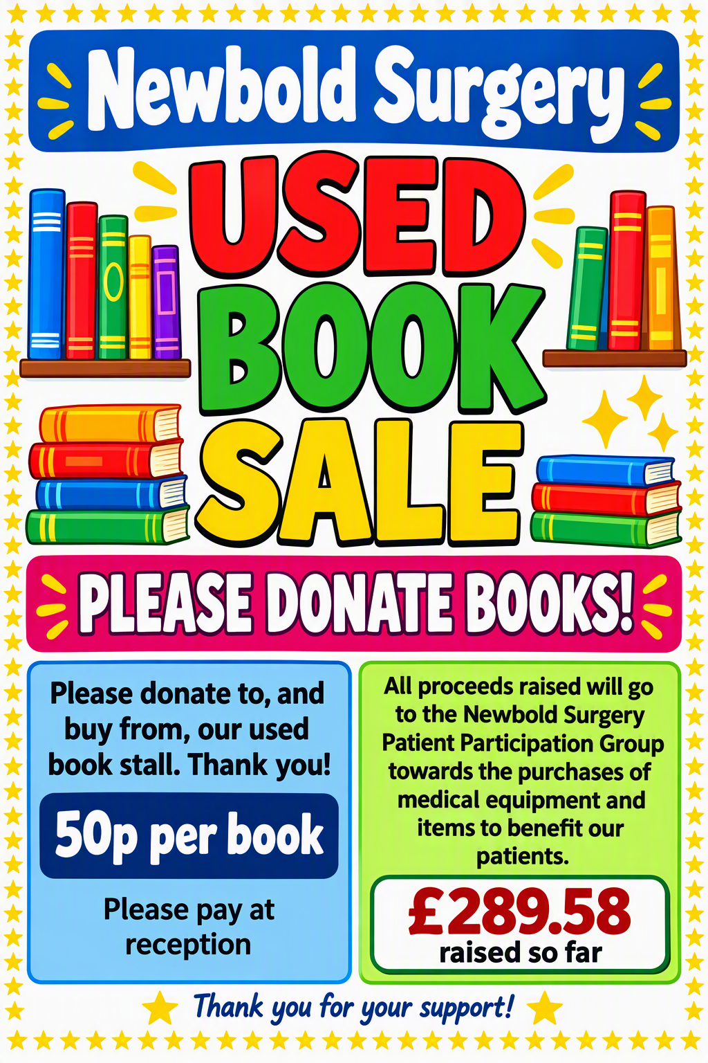 Used Book Sale Poster October 26